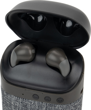 Logotrade advertising product image of: Bluetooth Speaker HF01 with Built-in Earbuds 2 in 1