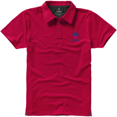 Logo trade advertising products picture of: Markham short sleeve men's stretch polo