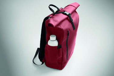 Logo trade promotional giveaways image of: Rolltop laptop rucksack 600D