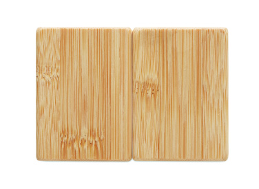 Logo trade business gifts image of: Bamboo salt & pepper set