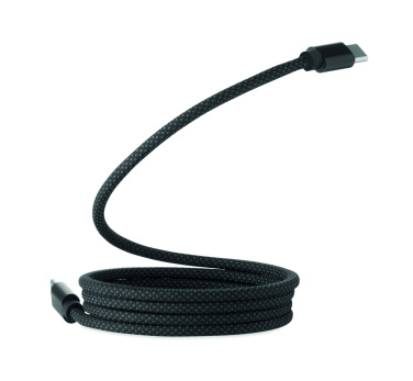 Logo trade corporate gifts image of: Braided magnetic cable in RPET