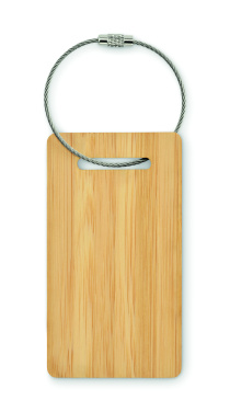 Logo trade promotional items picture of: Bamboo luggage tag