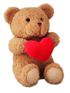 Logo trade promotional gift photo of: Teddy bear with heart 23cm