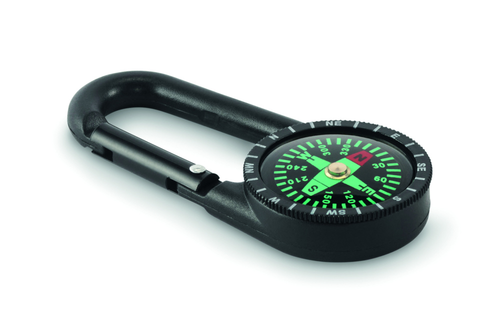 Logo trade advertising products picture of: Outdoor compass with carabiner