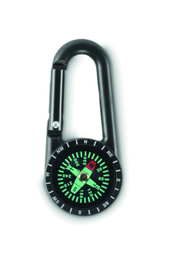 Logo trade promotional giveaways picture of: Outdoor compass with carabiner