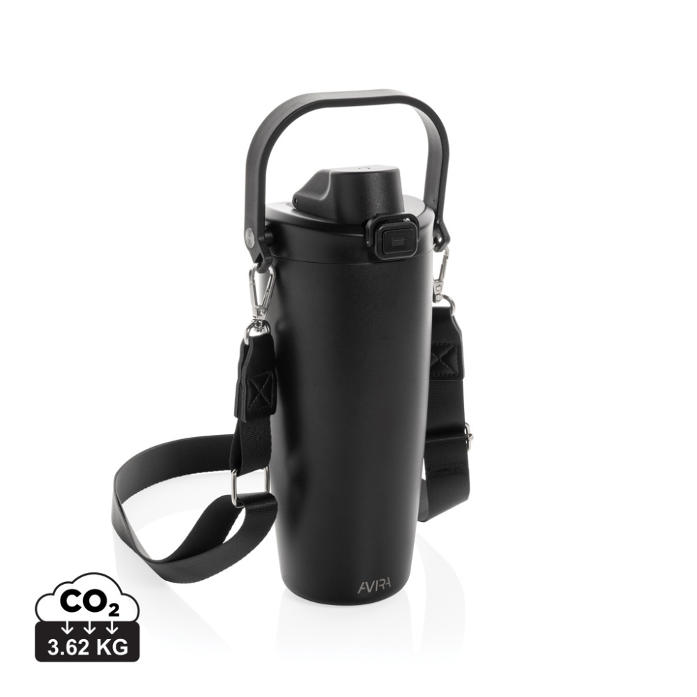 Logo trade promotional merchandise picture of: Avira Ayala RCS re-steel duosip lockable crossbody tumbler
