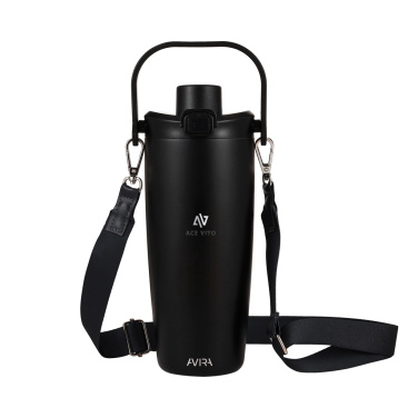 Logo trade promotional merchandise picture of: Avira Ayala RCS re-steel duosip lockable crossbody tumbler