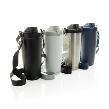 Logo trade promotional merchandise image of: Avira Ayala RCS re-steel duosip lockable crossbody tumbler