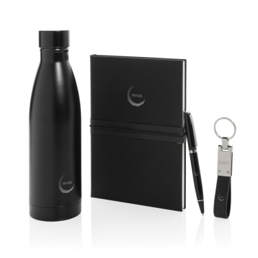 Logo trade promotional merchandise picture of: Swiss Peak RCS deluxe business gift set w/ water bottle