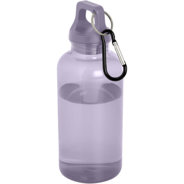 Logo trade promotional product photo of: Oregon 400 ml RCS certified recycled plastic water bottle with carabiner