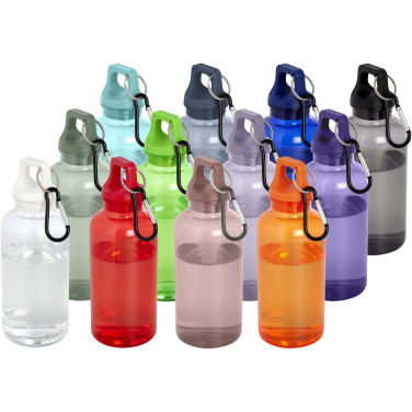 Logo trade promotional items picture of: Oregon 400 ml RCS certified recycled plastic water bottle with carabiner