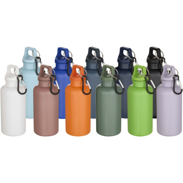 Logotrade corporate gifts photo of: Oregon 400 ml solid colour RCS recycled plastic water bottle with carabiner