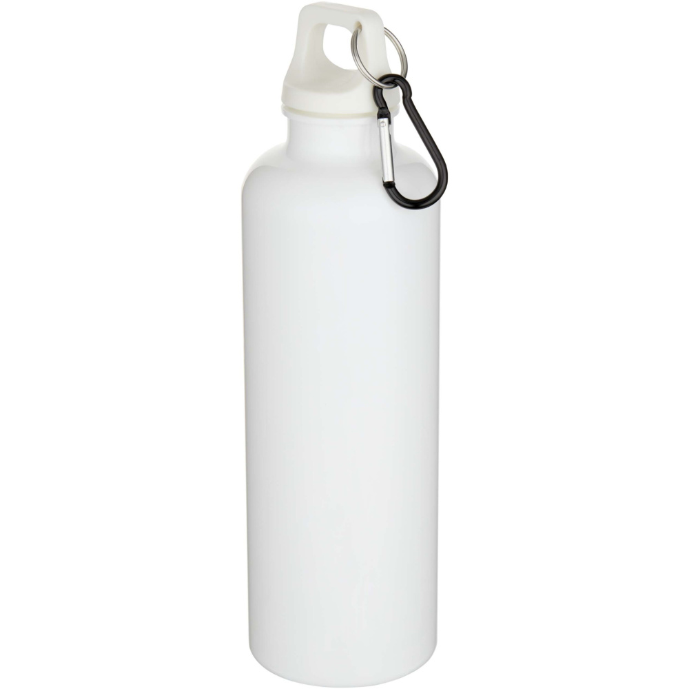Logotrade promotional gift image of: Oregon 750 ml solid colour RCS recycled plastic water bottle with carabiner