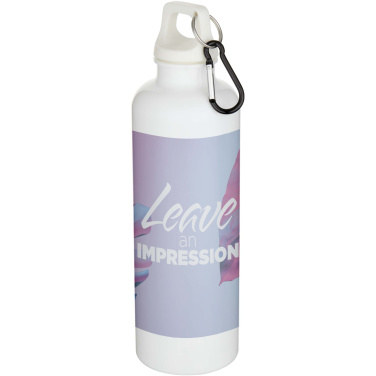 Logotrade promotional giveaway picture of: Oregon 750 ml solid colour RCS recycled plastic water bottle with carabiner
