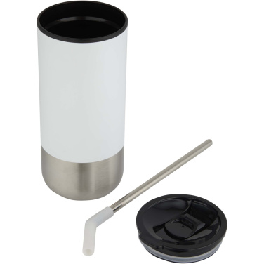 Logotrade promotional product picture of: Grayson 480 ml RCS recycled insulated tumbler with straw