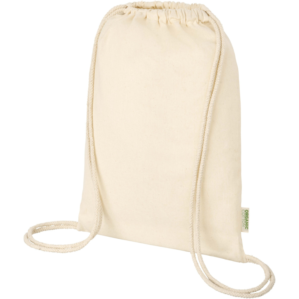 Logotrade corporate gift image of: Odisha 100 g/m² OCS organic drawstring bag 5L