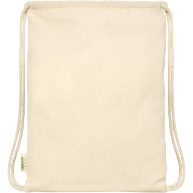 Logotrade promotional item picture of: Odisha 100 g/m² OCS organic drawstring bag 5L