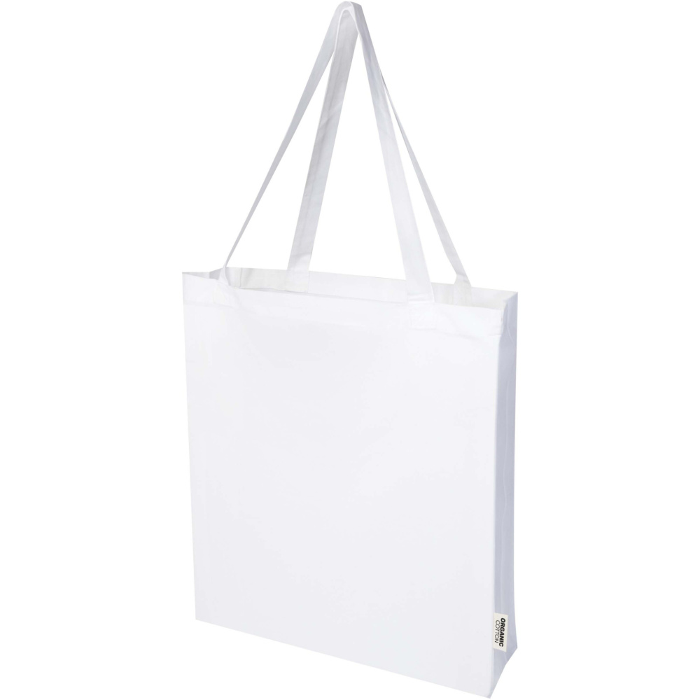 Logo trade promotional items image of: Odisha 180 g/m² OCS organic full gusset tote bag 14L