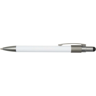 Logo trade business gift photo of: Rill RCS recycled ballpoint pen with stylus and fidget spinner (black ink)