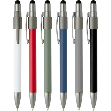 Logo trade promotional products picture of: Rill RCS recycled ballpoint pen with stylus and fidget spinner (black ink)