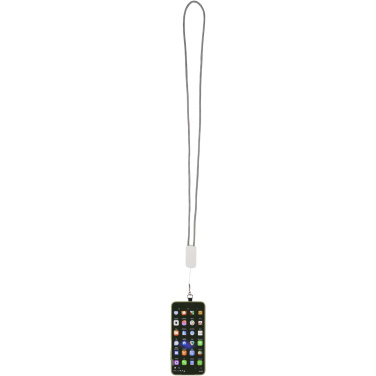 Logotrade promotional giveaway image of: Anser recycled plastic smartphone lanyard with 27W 5-in-1 built-in cable