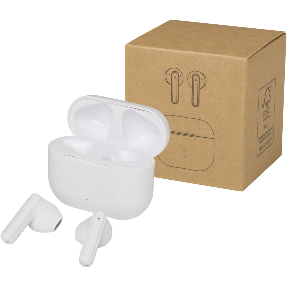 Logo trade promotional products image of: Altais recycled plastic True Wireless Bluetooth® headset