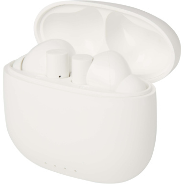 Logo trade promotional items image of: Alterf recycled plastic True Wireless Bluetooth® headset with silicone eartips