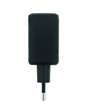 Logo trade promotional merchandise photo of: EU 2-pole wall adapter/charger