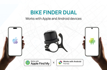 Logotrade advertising product picture of: Bike finder Dual RCS bike bell with worldwide locating