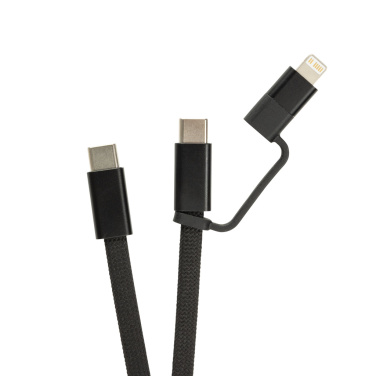 Logo trade promotional gift photo of: Arc RCS recycled Ultra-thin 60W 2 in 1 magnetic cable