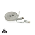 Arc RCS recycled Ultra-thin 60W 2 in 1 magnetic cable, grey