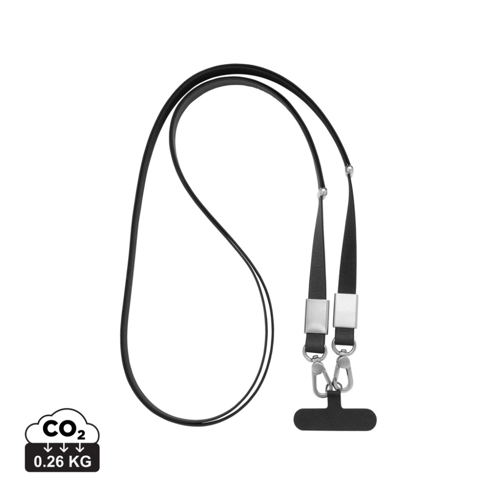 Logo trade promotional products picture of: Nivo RCS recycled PET Crossbody lanyard