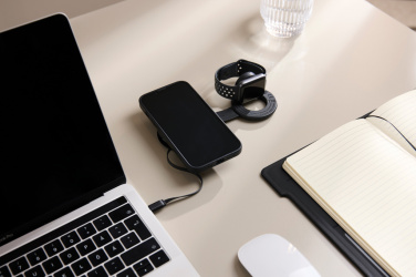 Logo trade business gift photo of: VINGA Baltimore RCS 2-in-1 Wireless 15W Travel Charger