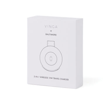 Logotrade advertising product image of: VINGA Baltimore RCS 2-in-1 Wireless 15W Travel Charger