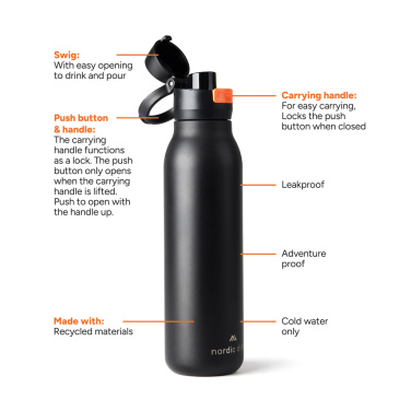 Logo trade promotional product photo of: Nordic Drift Trail RCS Single Wall Water Bottle 750ml