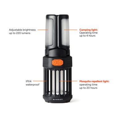 Logo trade advertising product photo of: Nordic Drift Titan Portable mosquito repellent camping light