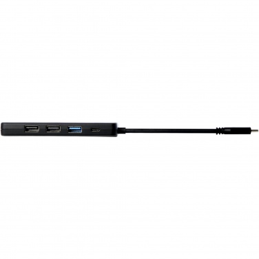 Logotrade reklaamtoote foto: Loop RCS taaskasutatud plastist multimeediumiadapter USB 2.0-3.0 HDMI-pordiga