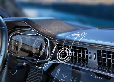 Logo trade reklaamkingi pilt: DriveGrip RCS taaskasutatud plastist universaalne magnetiline autohoidik