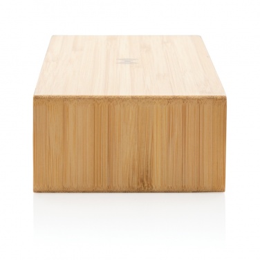 Logo trade firmakingid foto: Bambusest äratuskell 5W juhtmevaba laadijaga