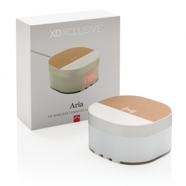 Logotrade firmakingid pilt: Aria 5W juhtmevaba laadimisega digitaalkell