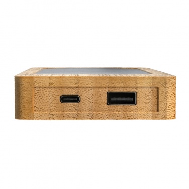 Logo trade reklaamkingi pilt: Sunwicki 10 000 mAh bambusest päikeseenergiapank