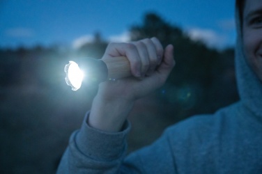 Logo trade meene pilt: Lucid 5W RCS sertifitseeritud taaskasutatud plastikust ja bambusest taskulamp