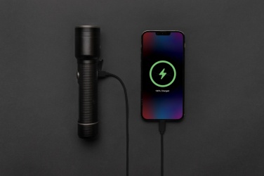 Logotrade firmakingi foto: RCS taaskasutatud alumiiniumist USB-taaslaetav raskeveokite taskulamp