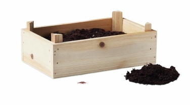 Logotrade meene foto: Maasikakomplekt puidust kastis