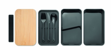 Logo trade reklaamtooted foto: PP-st lõunakarp ja bambusest kaas