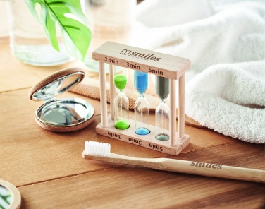 Logo trade firmakingi pilt: Komplektis 3 puidust liivataimerit