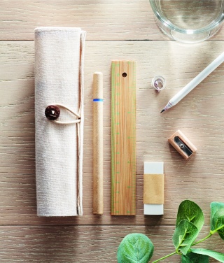 Logotrade meened pilt: Statsionaarne komplekt puuvillases kotis