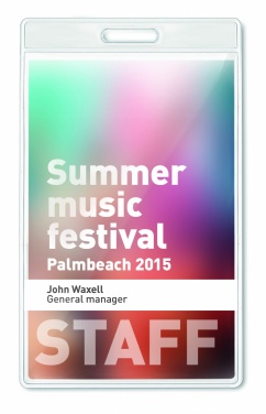 Logo trade ärikingituse pilt: Läbipaistev märk 7,5cmx12,5cm