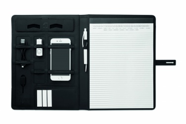 Logo trade reklaamkingi pilt: A4 mapp koos juhtmevaba laadijaga 5W