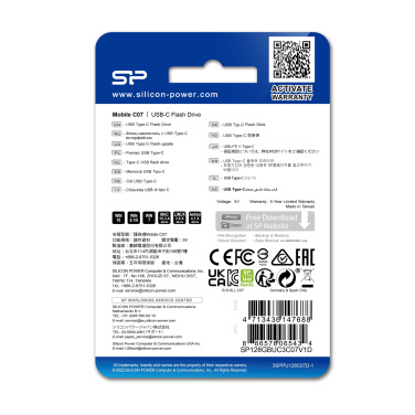 Logotrade ärikingituse foto: Mälupulk SILICON POWER MOBILE - C07 3,2 32GB